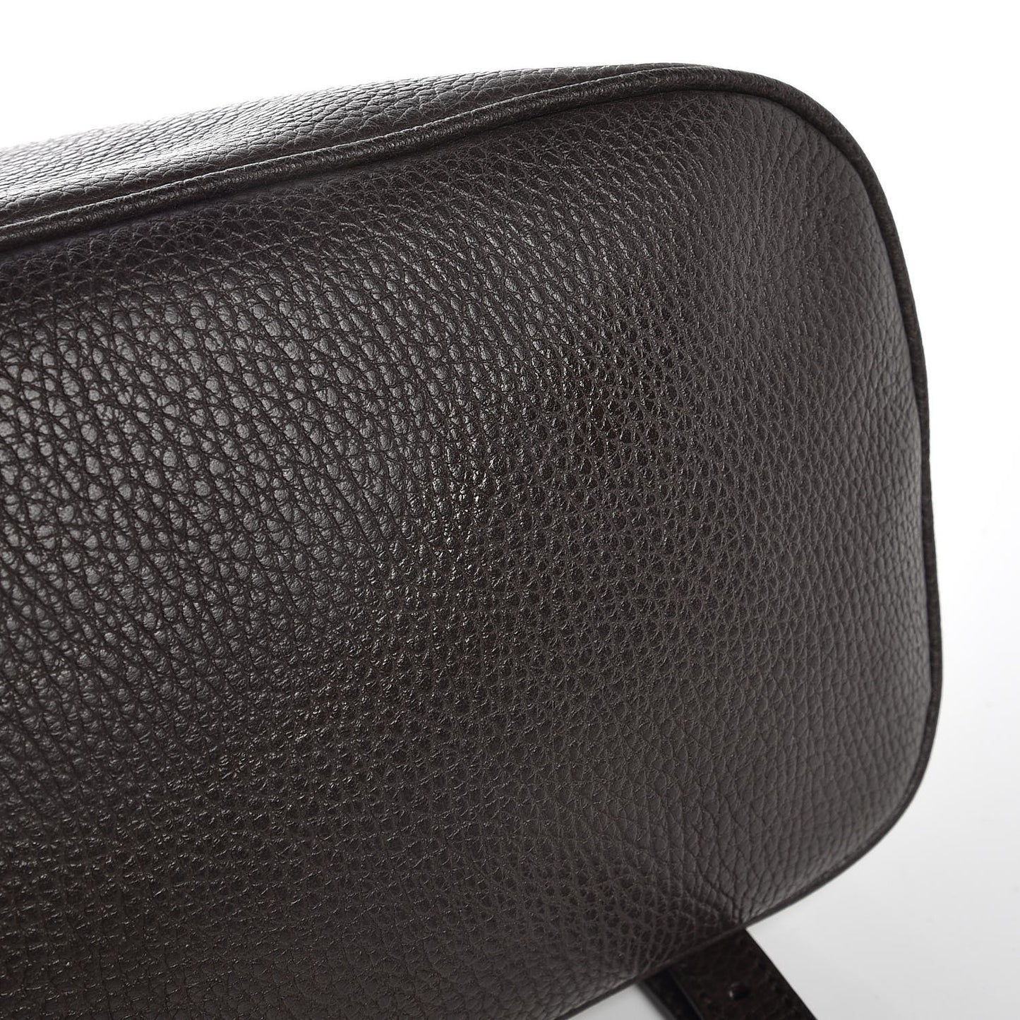 Calfskin Medium Dome Bag Dark Brown