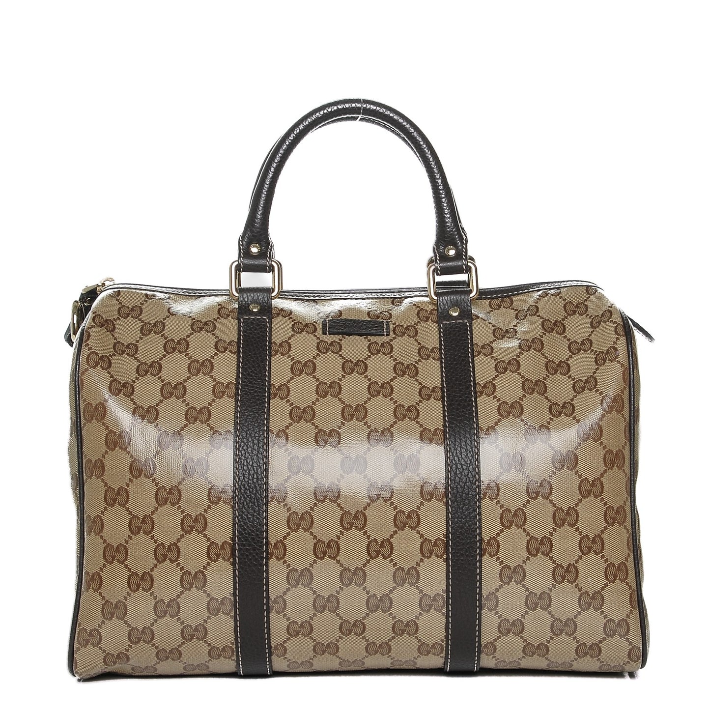 Crystal Monogram Medium Joy Boston Dark Brown