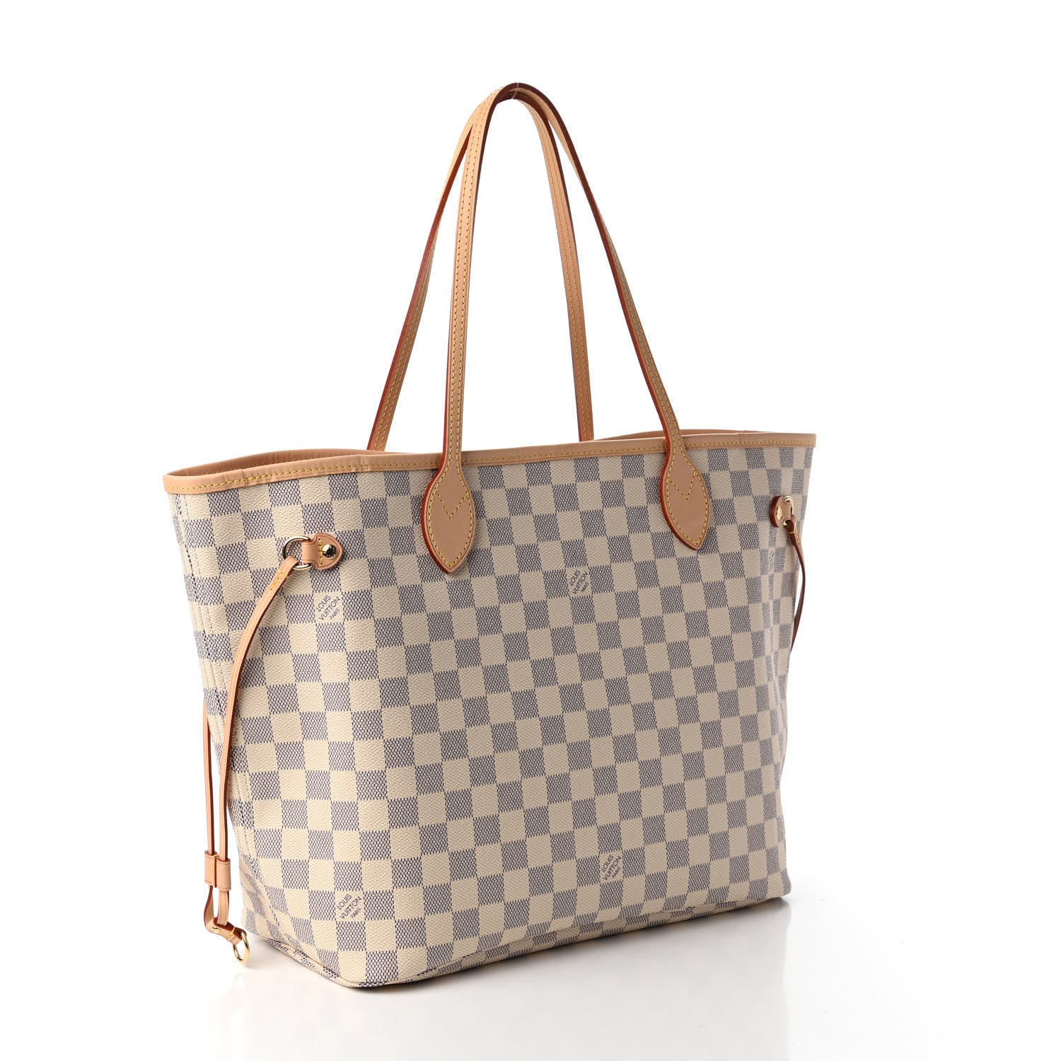 Louis Vuitton Damier Azur Neo Neverfull MM Rose Ballerine 3 of 9