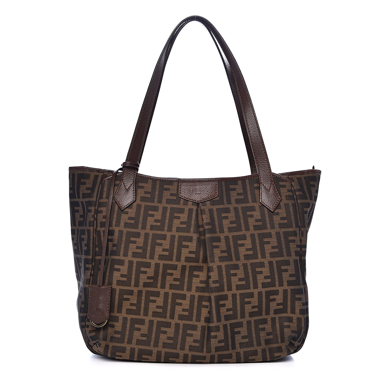 Fendi Zucca Vitello Artic Grande Shopping Tote Tobacco Castagna 1 of 16