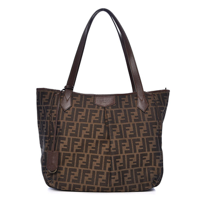 Fendi Zucca Vitello Artic Grande Shopping Tote Tobacco Castagna 1 of 16