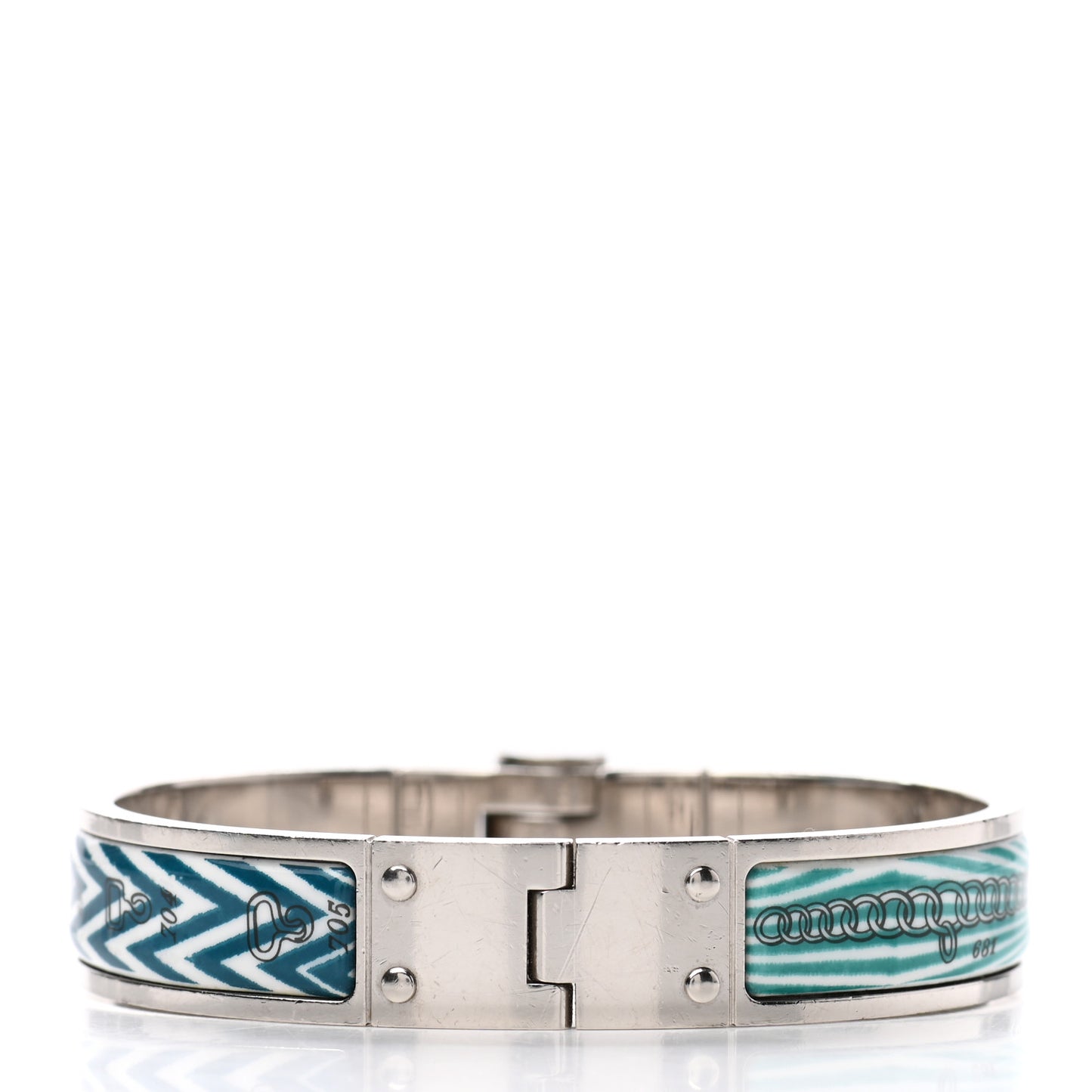 Enamel Printed Narrow Manufacture de Boucleries Hinged Bracelet S