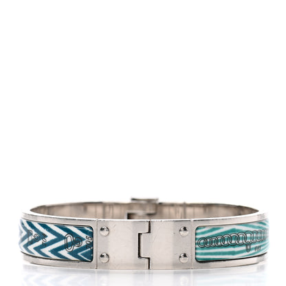 Hermes Enamel Printed Narrow Manufacture de Boucleries Hinged Bracelet S 3 of 5