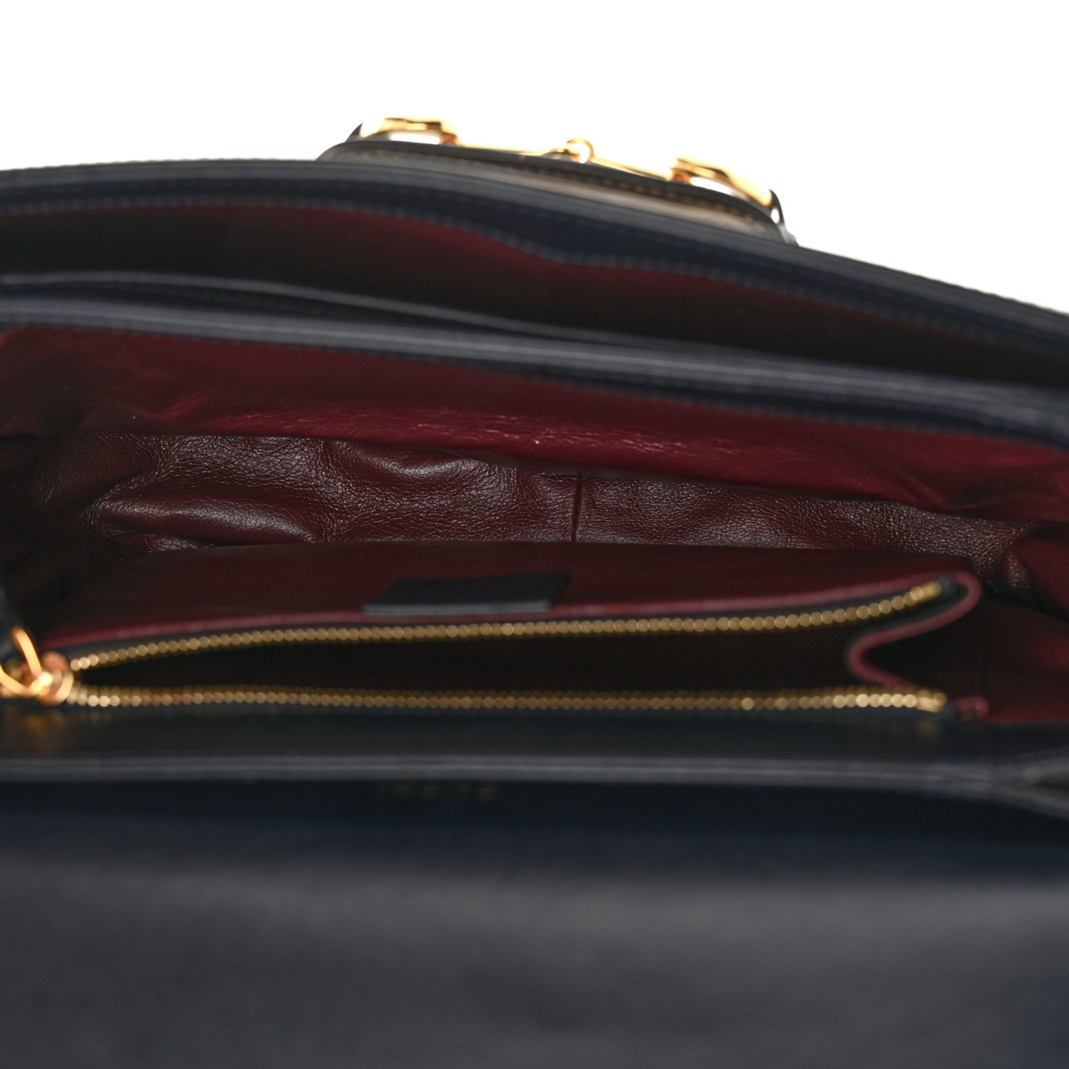 Gucci Vintage Rice Canvas Plutone Calfskin Horsebit 1955 Shoulder Bag Beige Blue 5 of 12