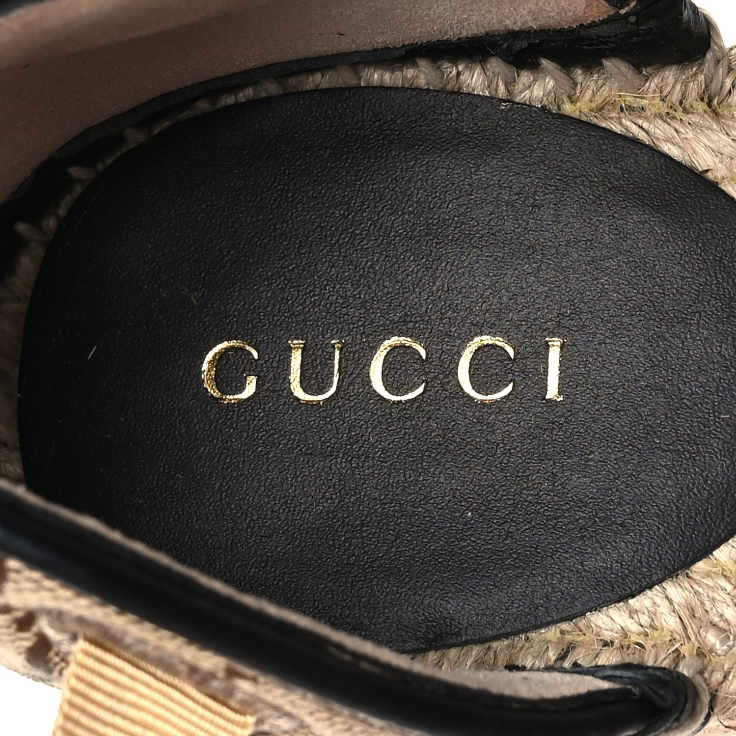 Monogram Matelasse GG Marmont Ankle Wrap Platform 35/120mm Espadrille Wedges 35.5 Beige Ebony Black Sand Storm