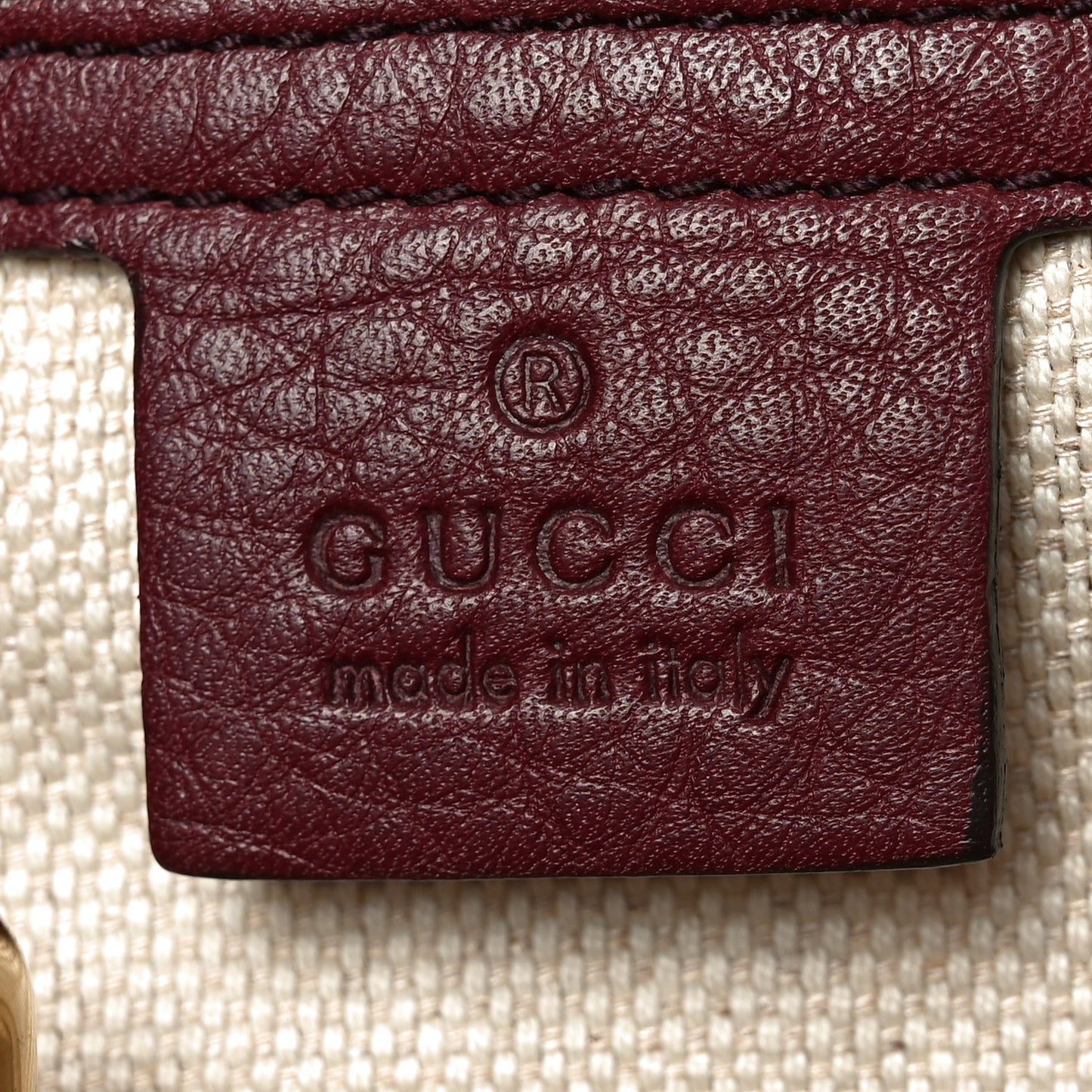 Pebbled Calfskin Medium Soho Shoulder Bag Bordeaux