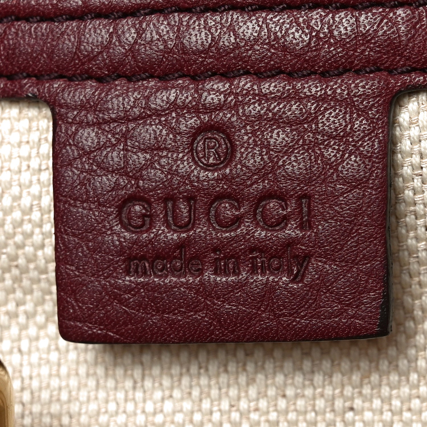Gucci Pebbled Calfskin Medium Soho Shoulder Bag Bordeaux 6 of 10