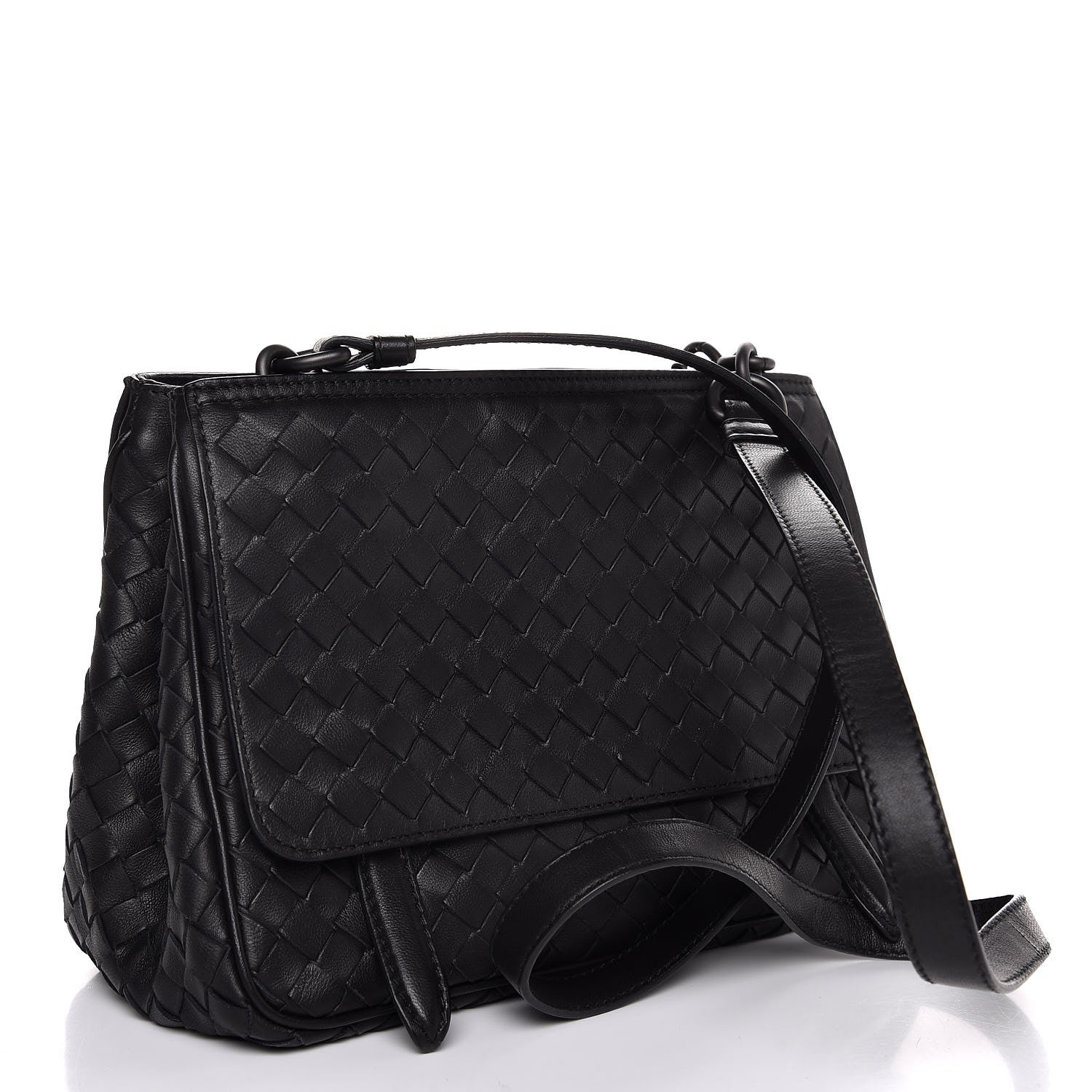 Bottega Veneta Nappa Intrecciato Crossbody Bag Black 3 of 8