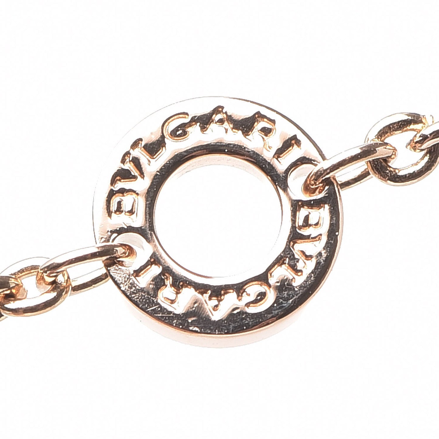18K Rose Gold White Ceramic B.Zero1 Pendant Necklace