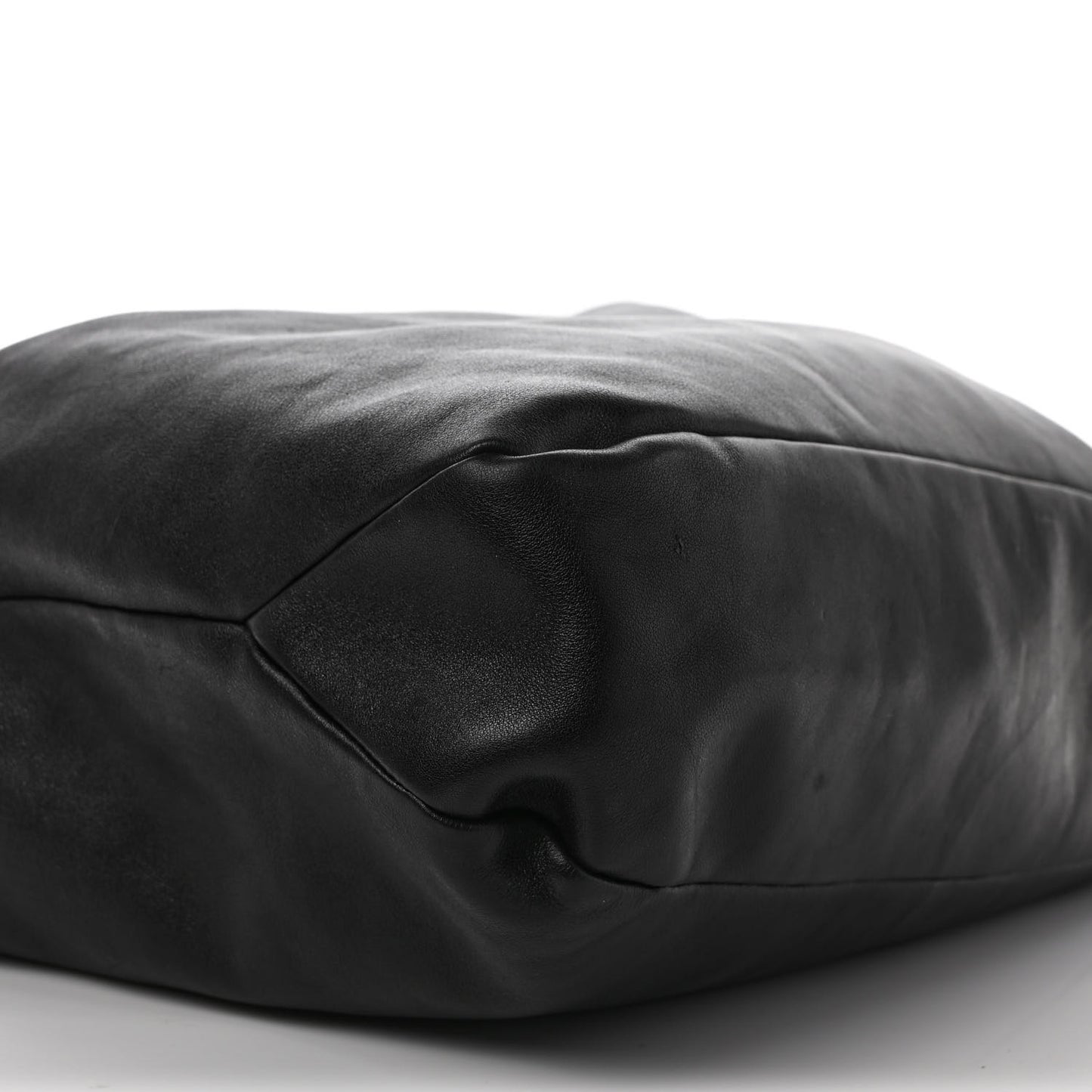 Calfskin Large Horsebit Chain Hobo Black