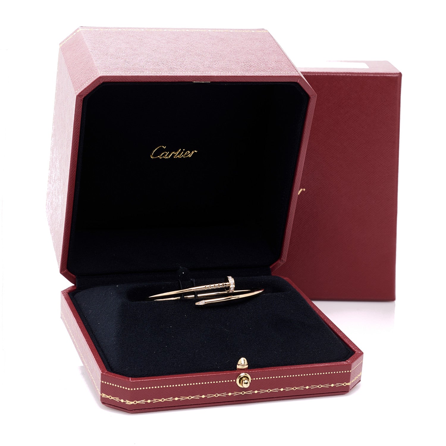 Cartier 18K Pink Gold Diamond Small Juste Un Clou Bracelet 16 4 of 4