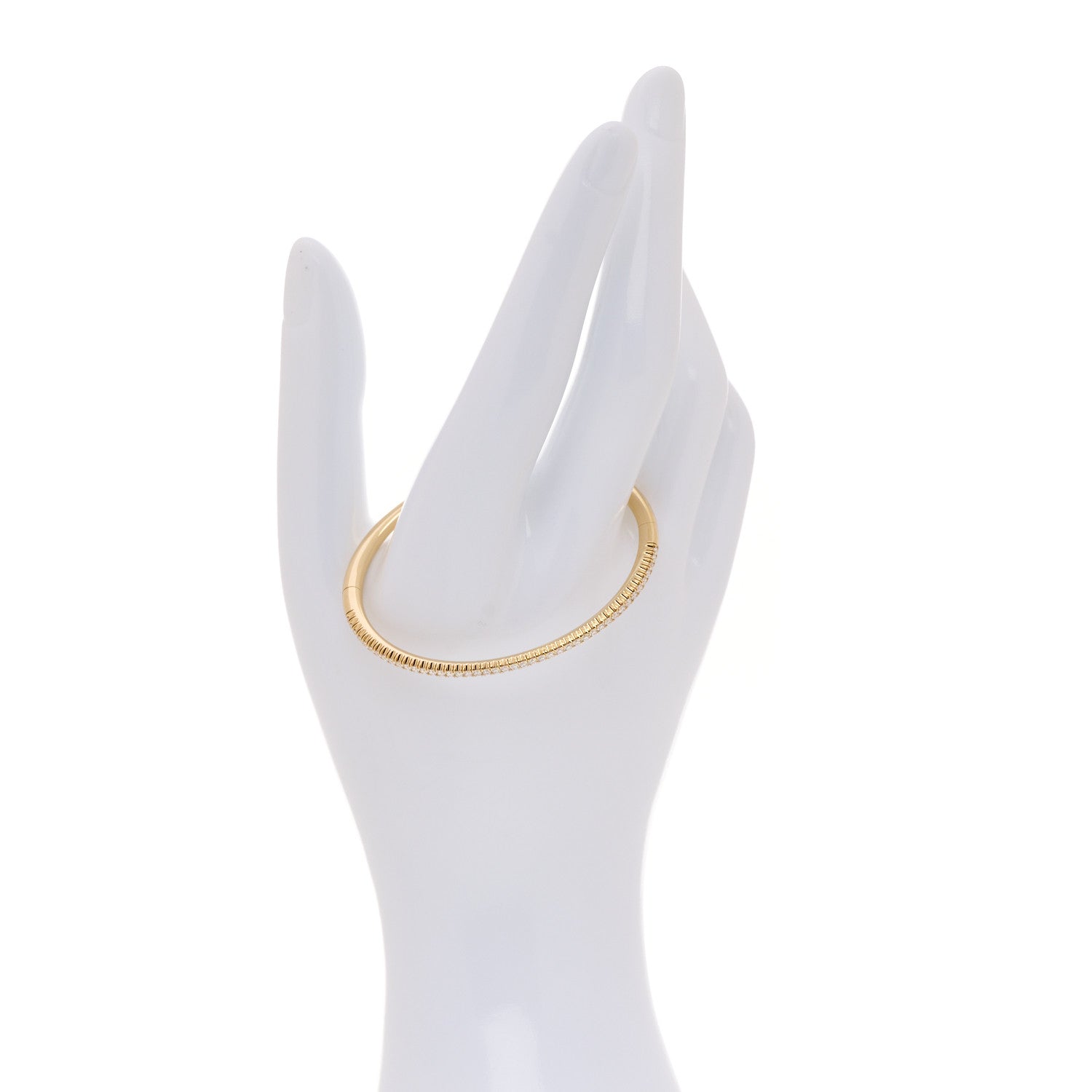 Cartier 18K Yellow Gold Diamond Etincelle de Cartier Bangle Bracelet 15 2 of 5
