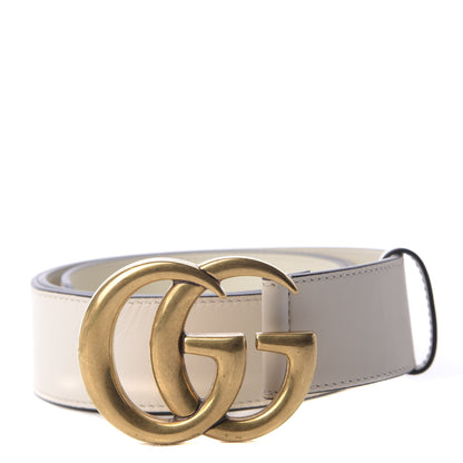 Gucci Calfskin Double G 40mm Belt 90 36 Mystic White 1 of 3