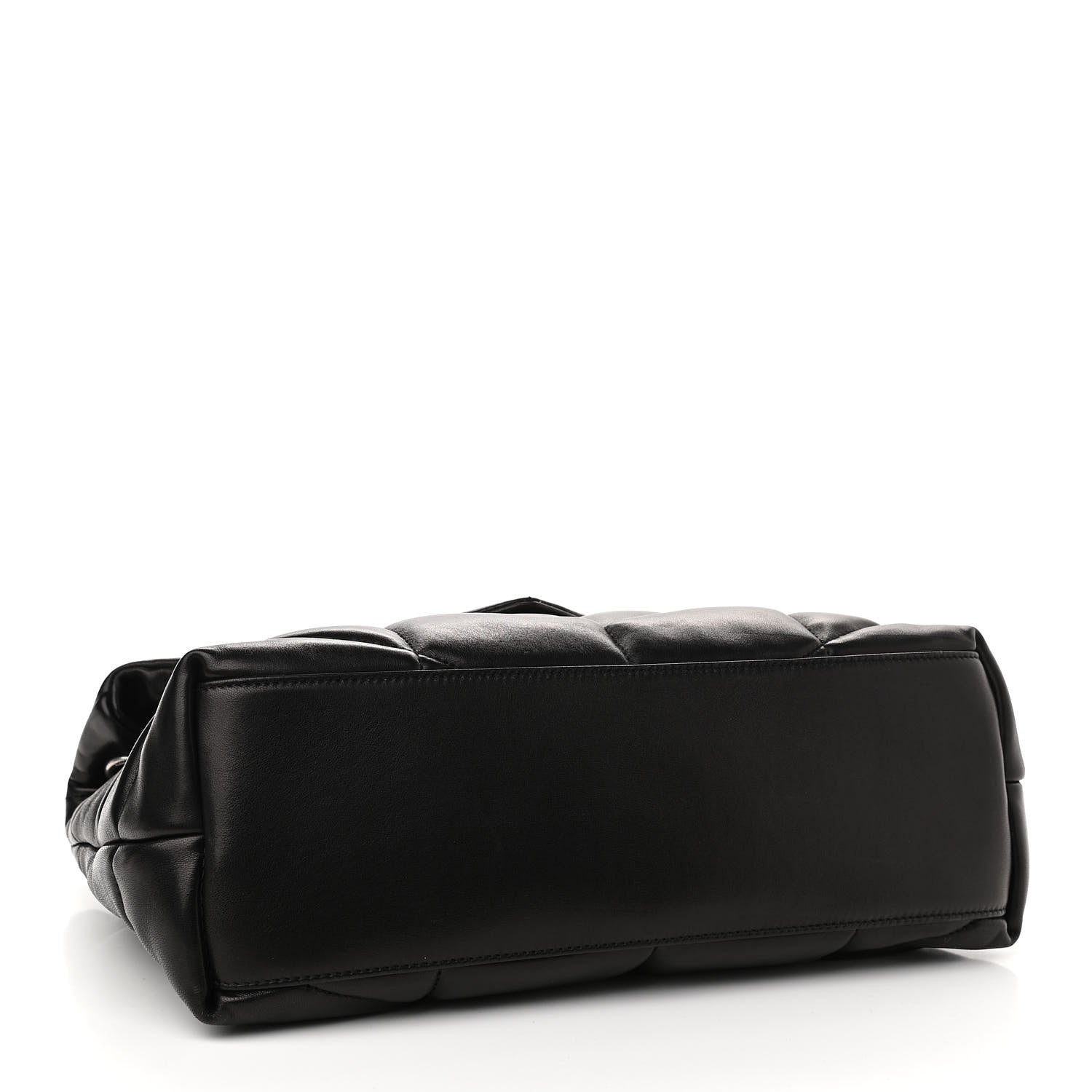 Saint Laurent Lambskin Quilted Medium Loulou Puffer Monogram Chain Satchel Black 4 of 10