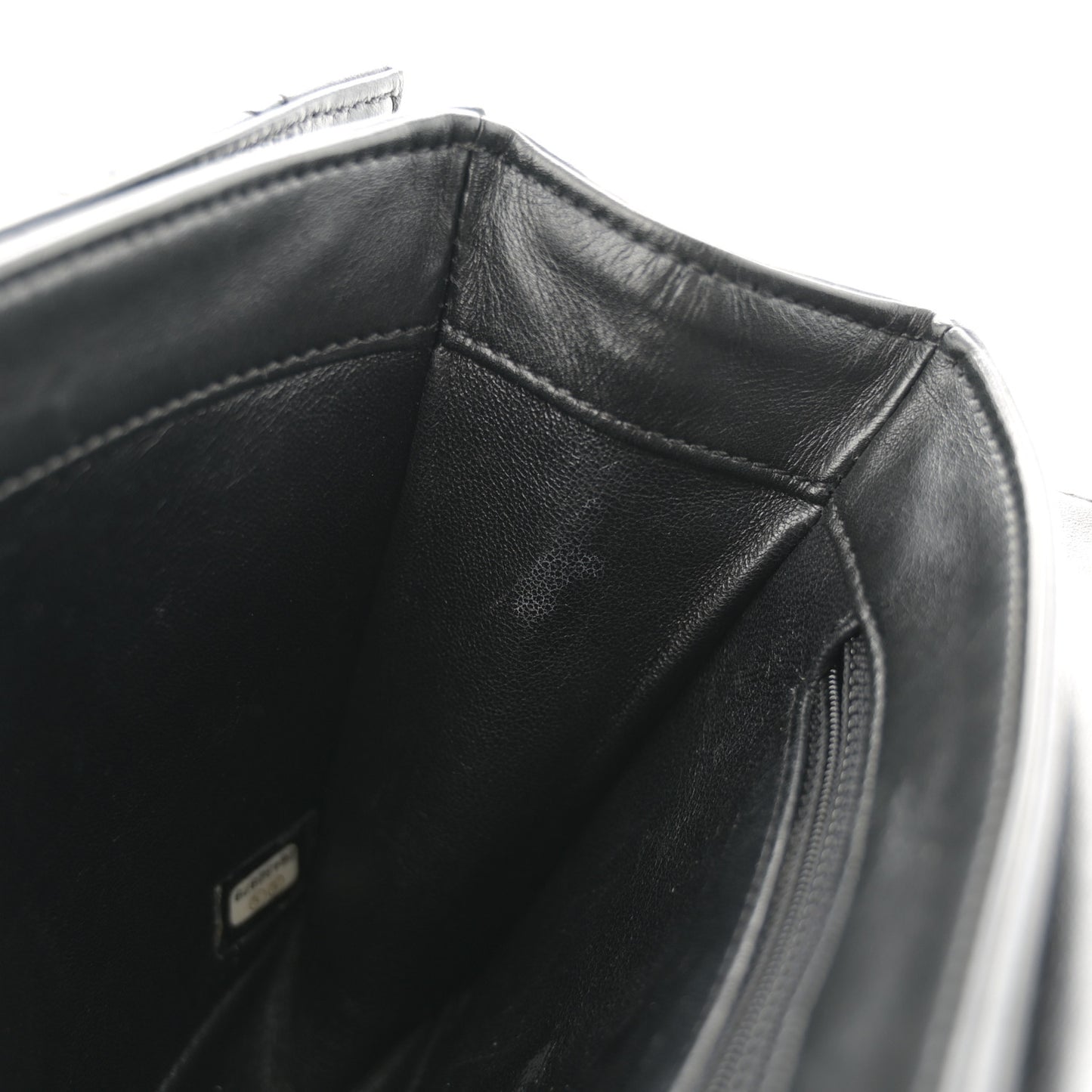 Calfskin Stitched Multi Chain Flap Bag Black