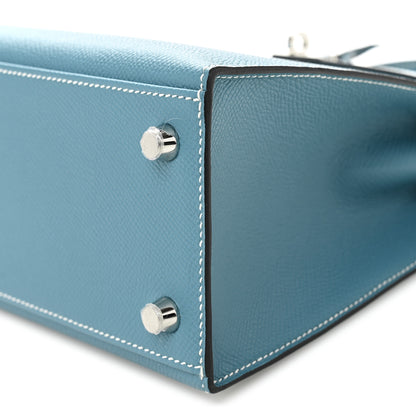 Hermes Epsom Kelly Sellier 25 New Blue Jean 10 of 11