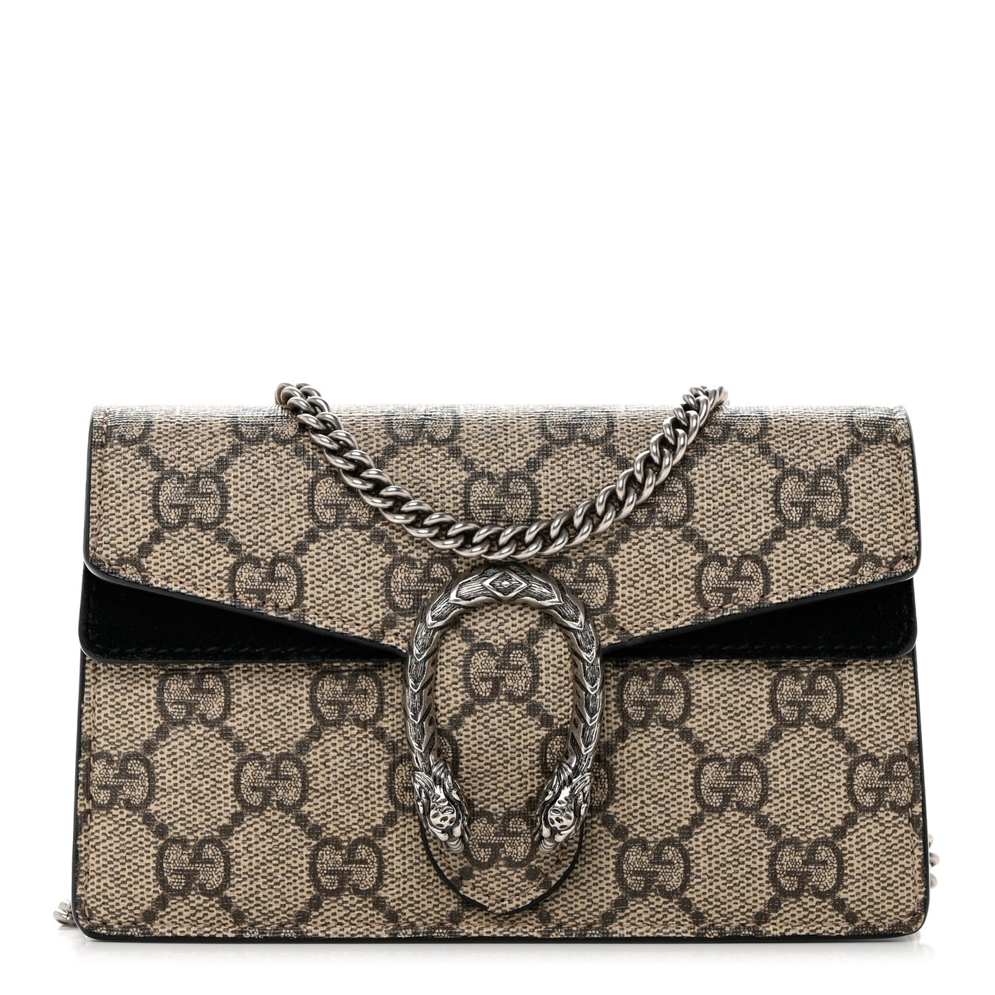 GG Supreme Monogram Super Mini Dionysus Shoulder Bag Black