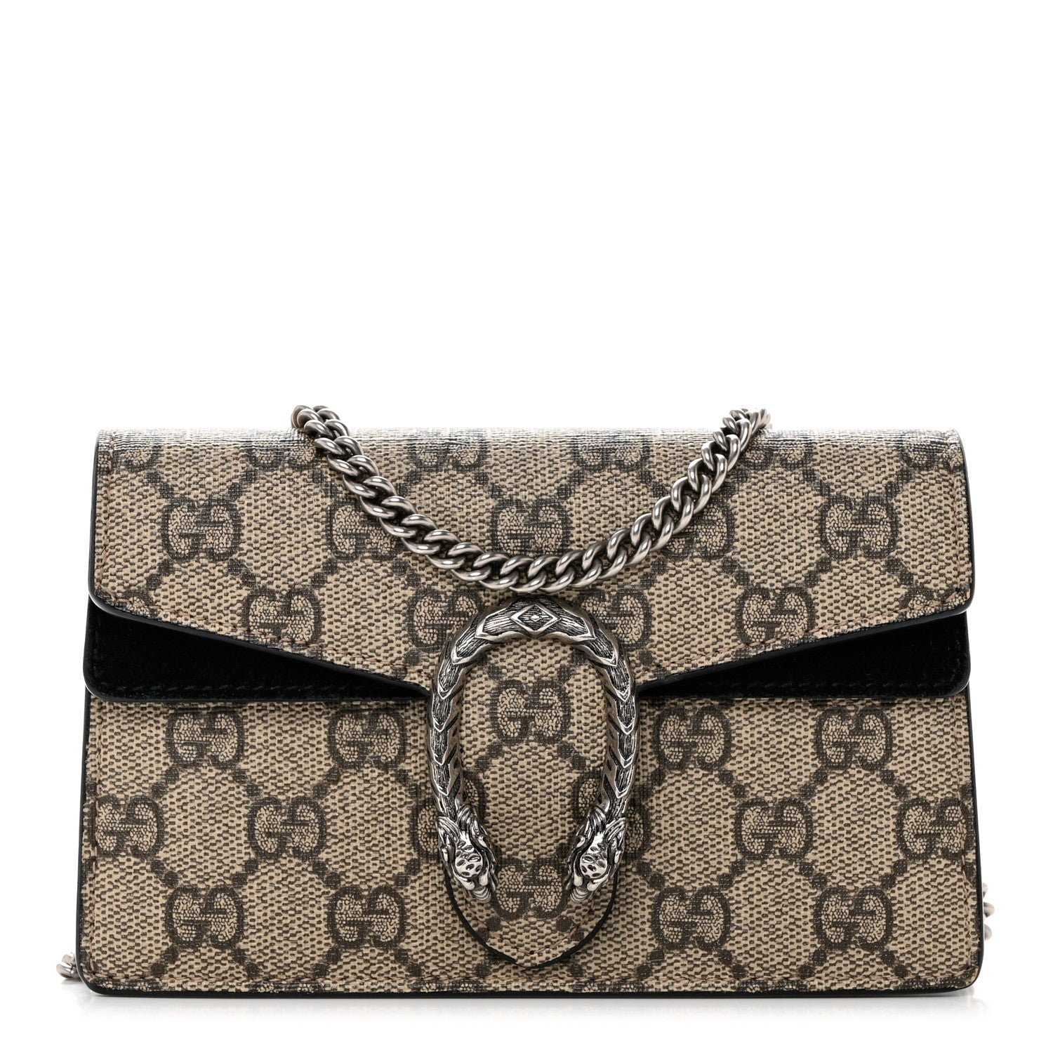 Gucci GG Supreme Monogram Super Mini Dionysus Shoulder Bag Black 1 of 7