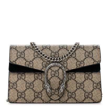 Gucci GG Supreme Monogram Super Mini Dionysus Shoulder Bag Black 1 of 7