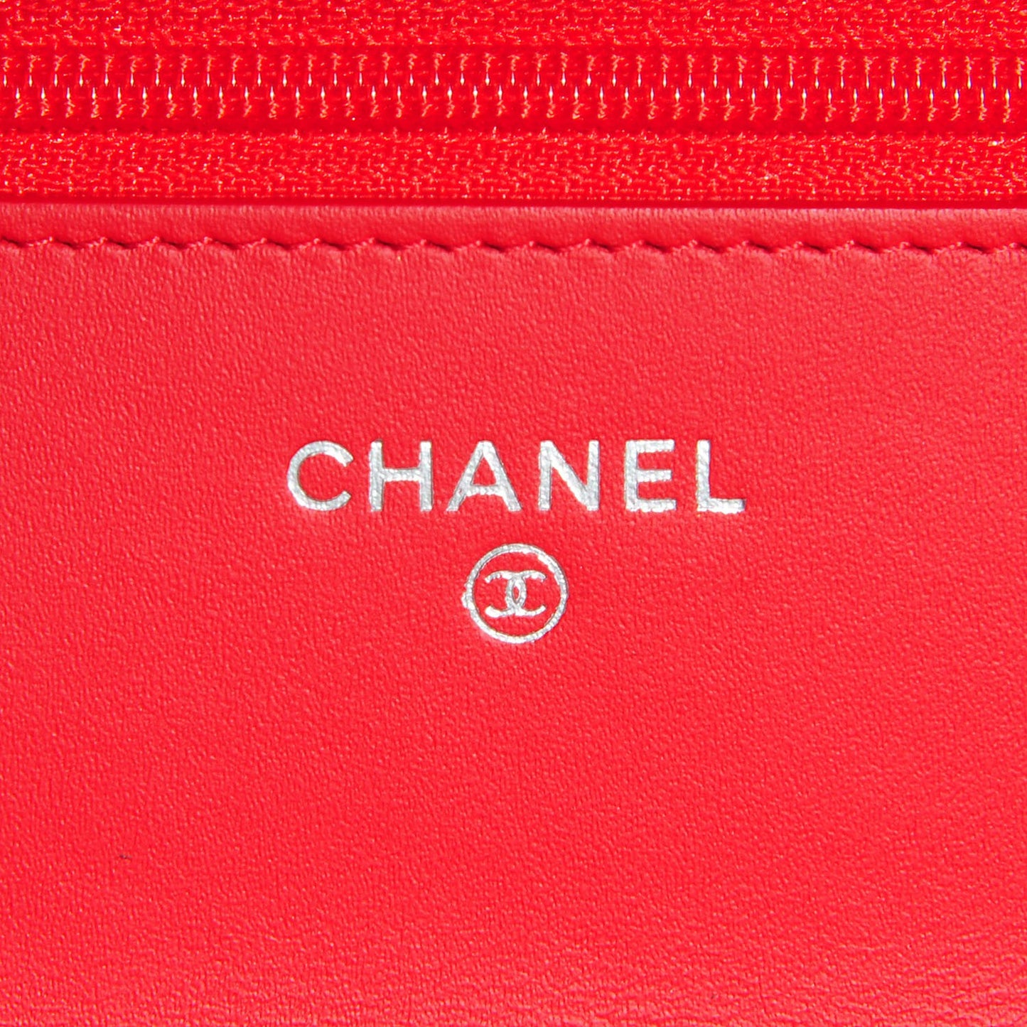 Glazed Calfskin Quilted Reissue Wallet On Chain WOC Red