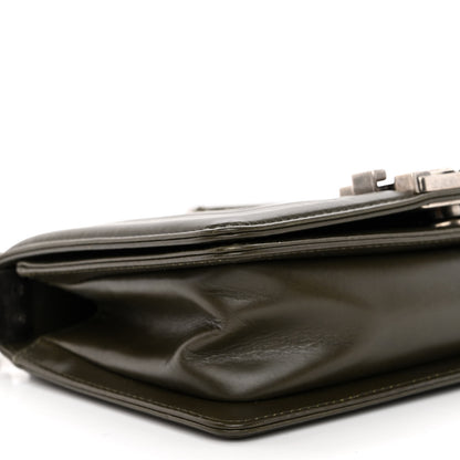 Chanel Glazed Calfskin Small Boy Flap Dark Green 8 of 10