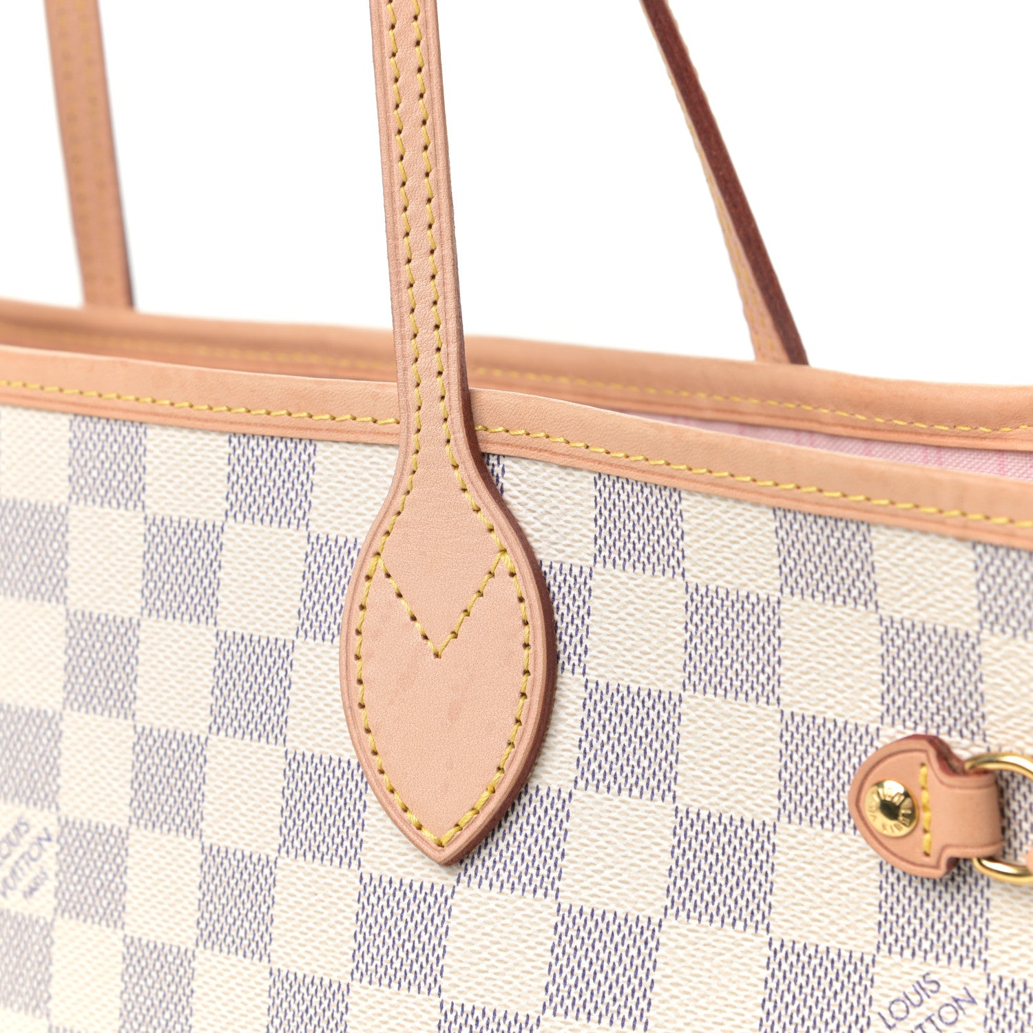 Louis Vuitton Damier Azur Neo Neverfull MM Rose Ballerine 9 of 10