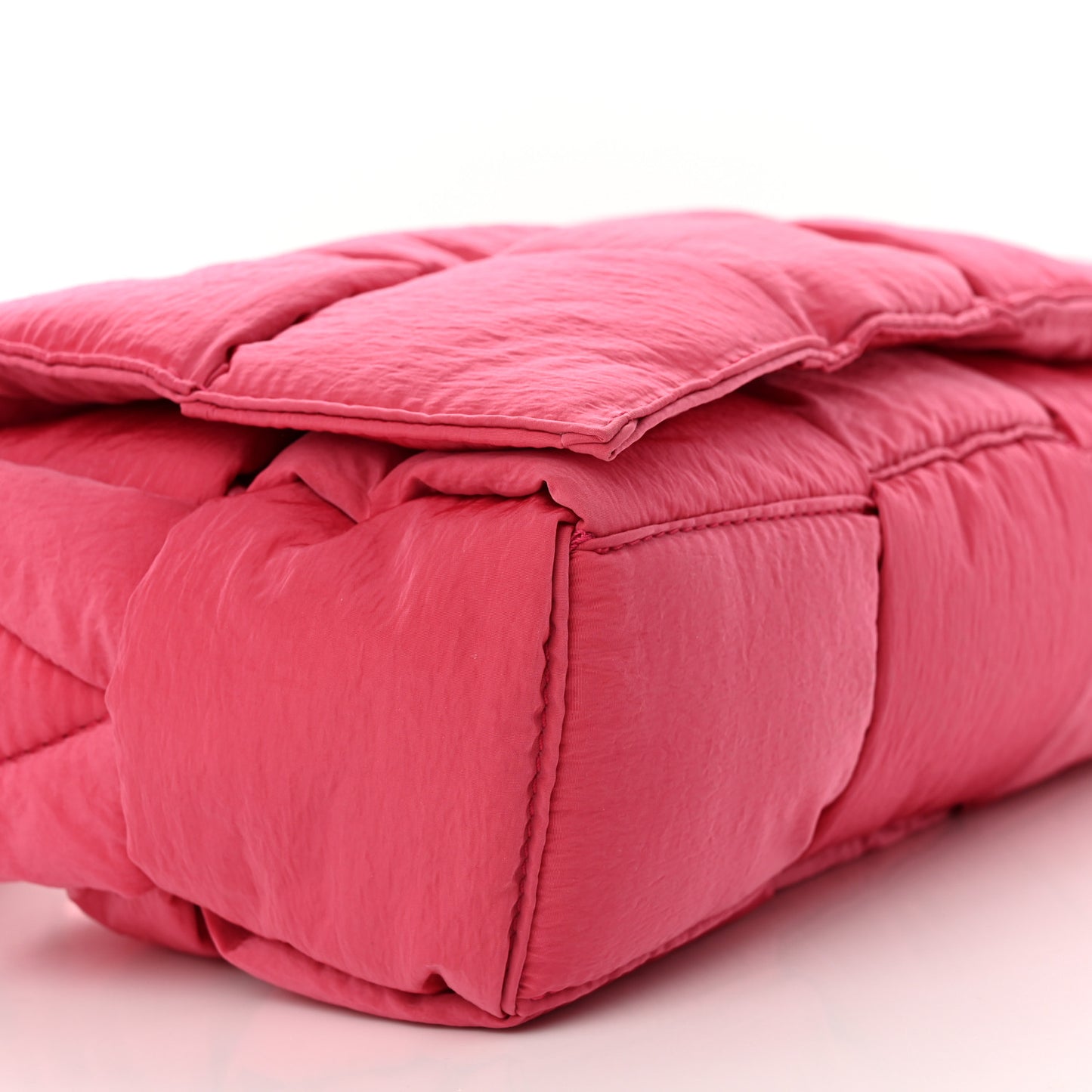 Nylon Intrecciato Padded Tech Cassette Bag Pink