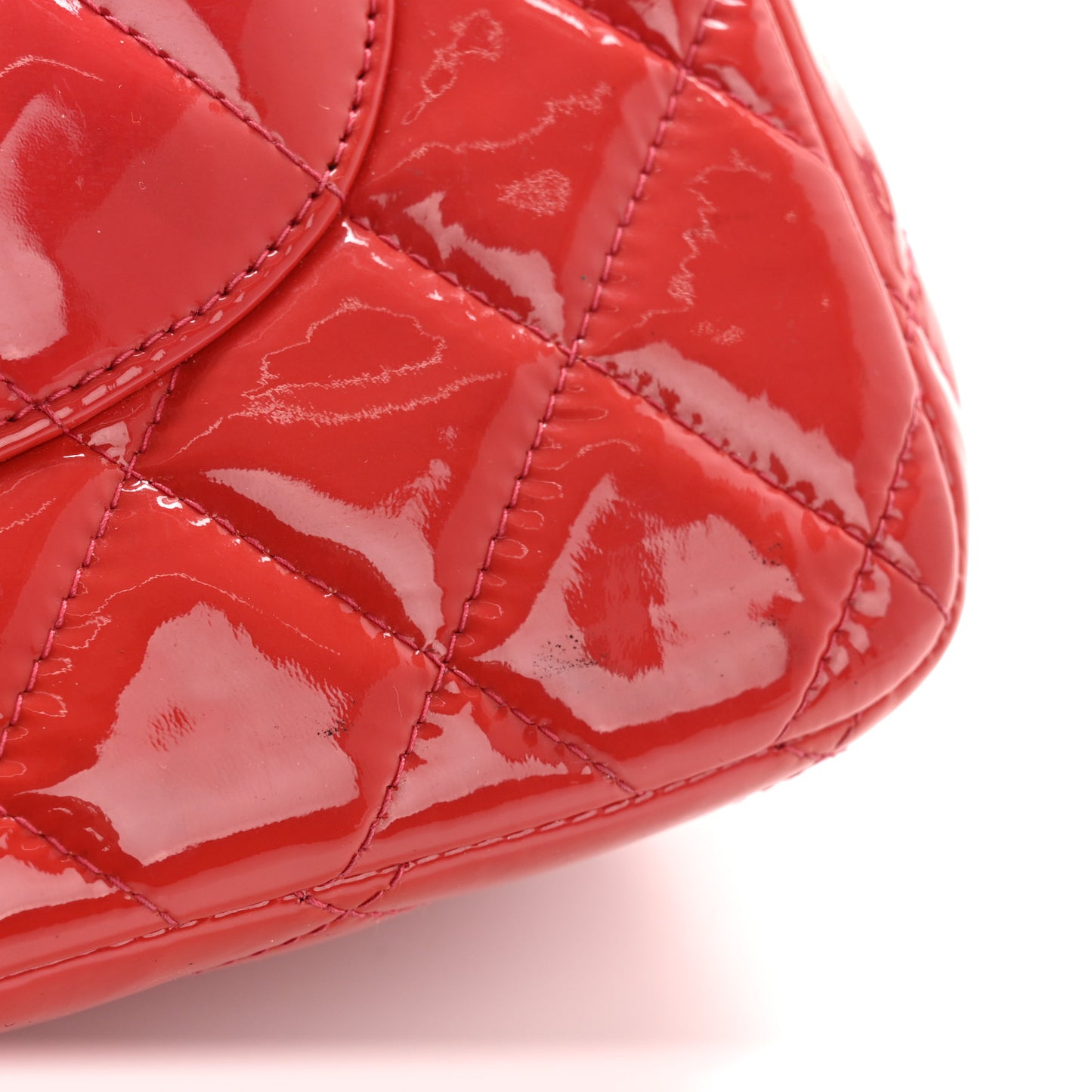 Patent Quilted Jumbo Double Flap Pink