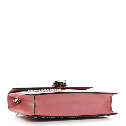 Bulgari Nappa Embellished Serpenti Forever Crossbody Pink 4 of 11