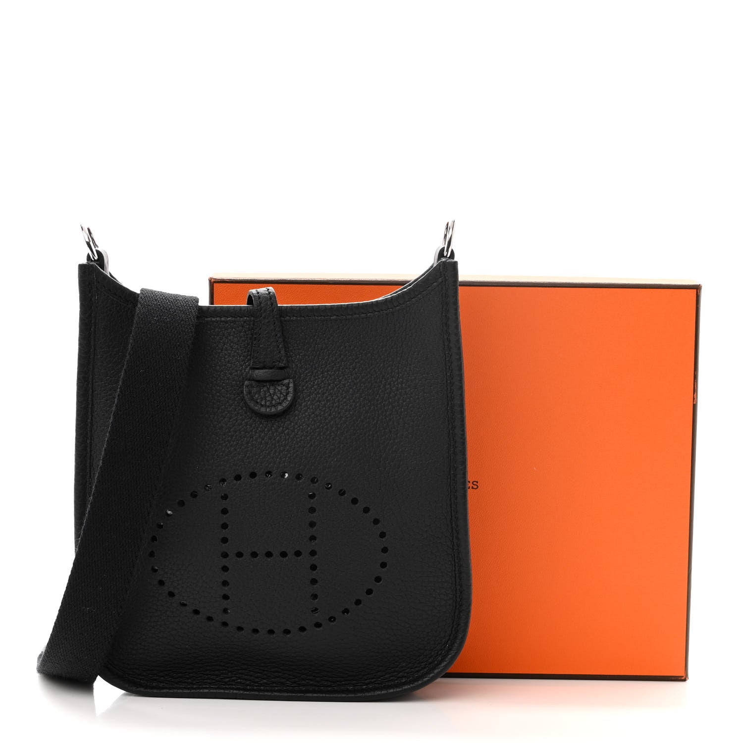 Hermes Taurillon Clemence Evelyne TPM Black 11 of 11