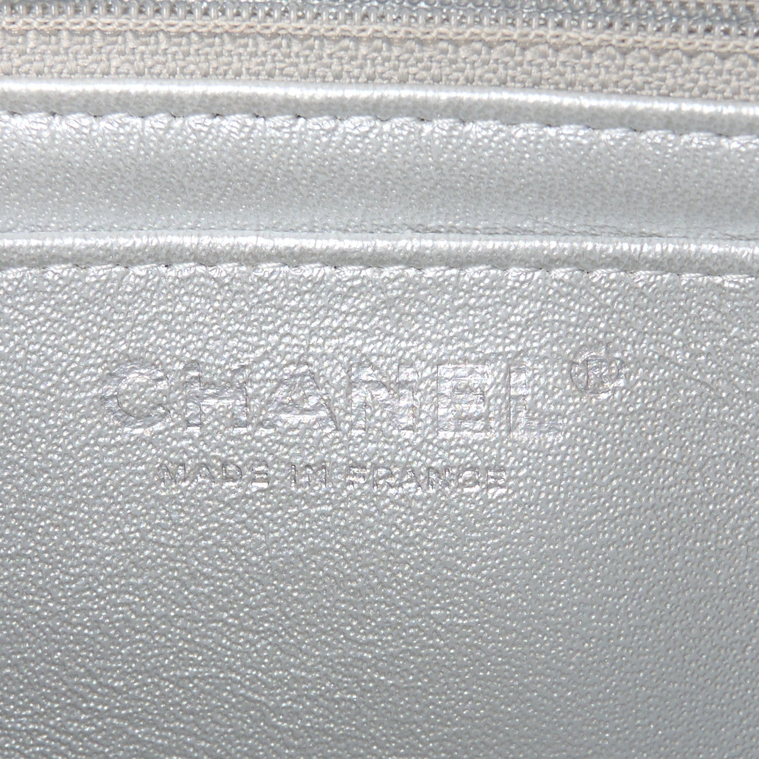 Chanel Metallic Lambskin Quilted Mini Rectangular Flap Silver 6 of 13