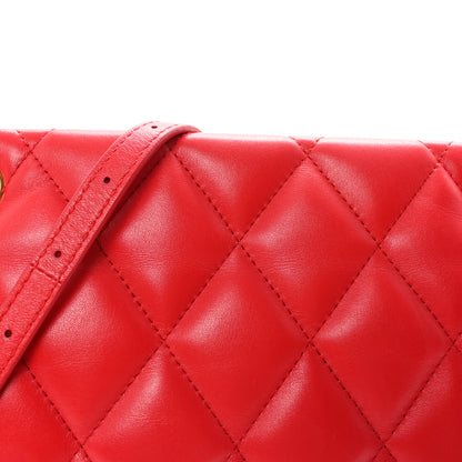 Balenciaga Nappa Calfskin Quilted Medium Touch B Shoulder Bag Bright Red 7 of 9
