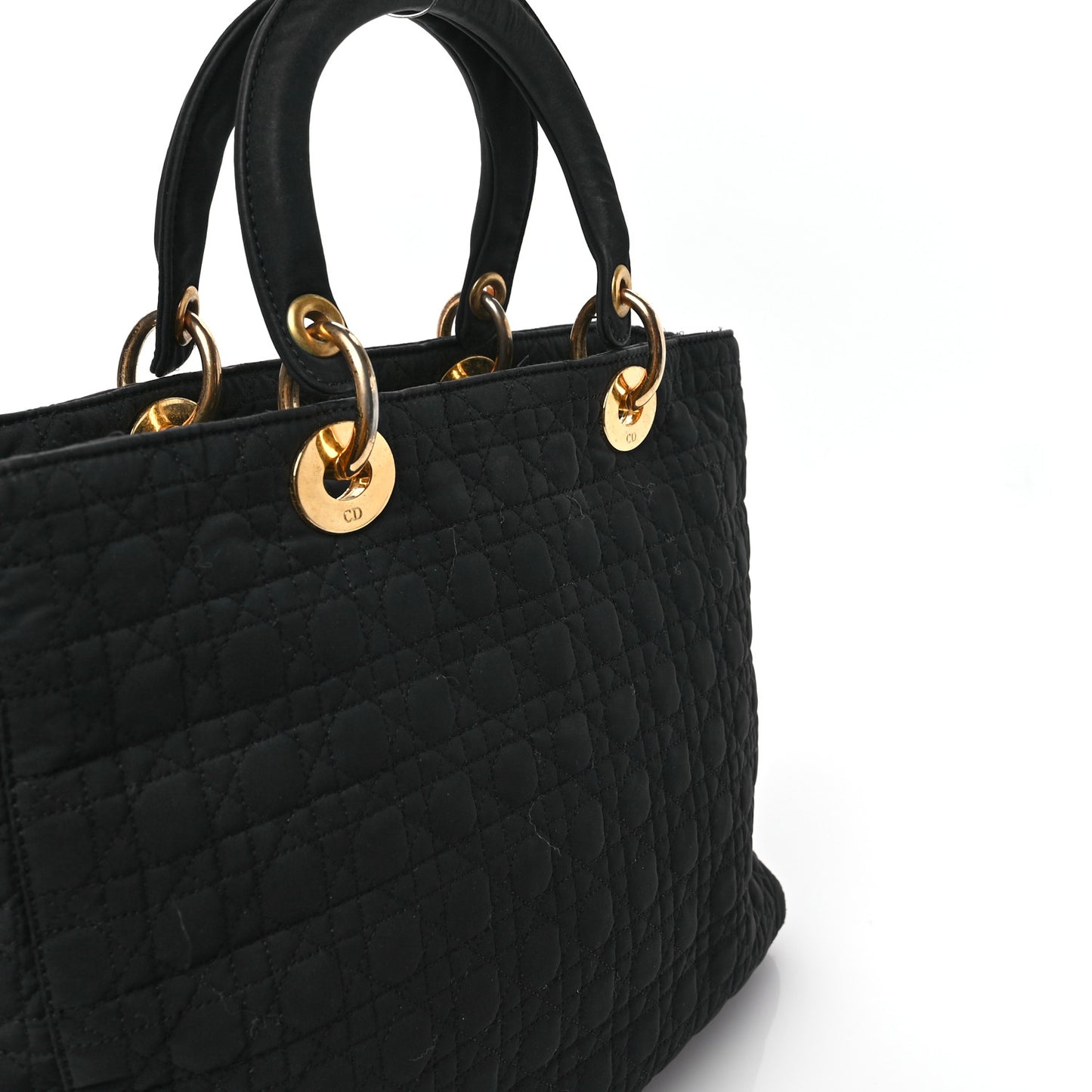 Nylon Cannage Large Lady Dior Black