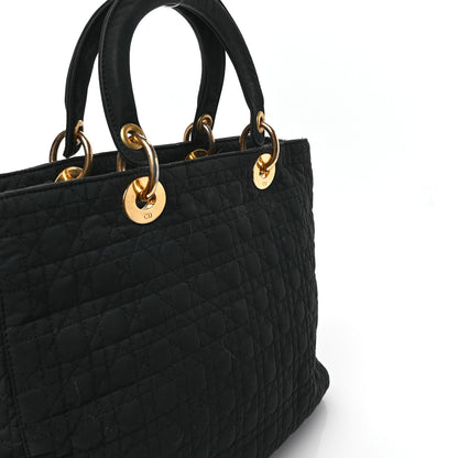 Christian Dior Nylon Cannage Large Lady Dior Black 14 of 18