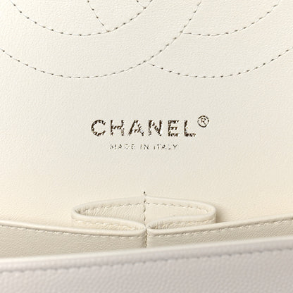 Chanel Caviar Quilted Jumbo Double Flap White 6 of 11