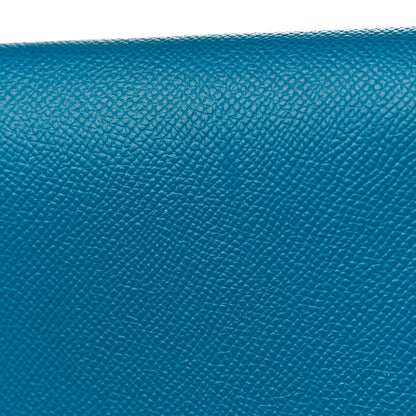 Hermes Epsom Kelly Longue Wallet Bleu Izmir 10 of 13