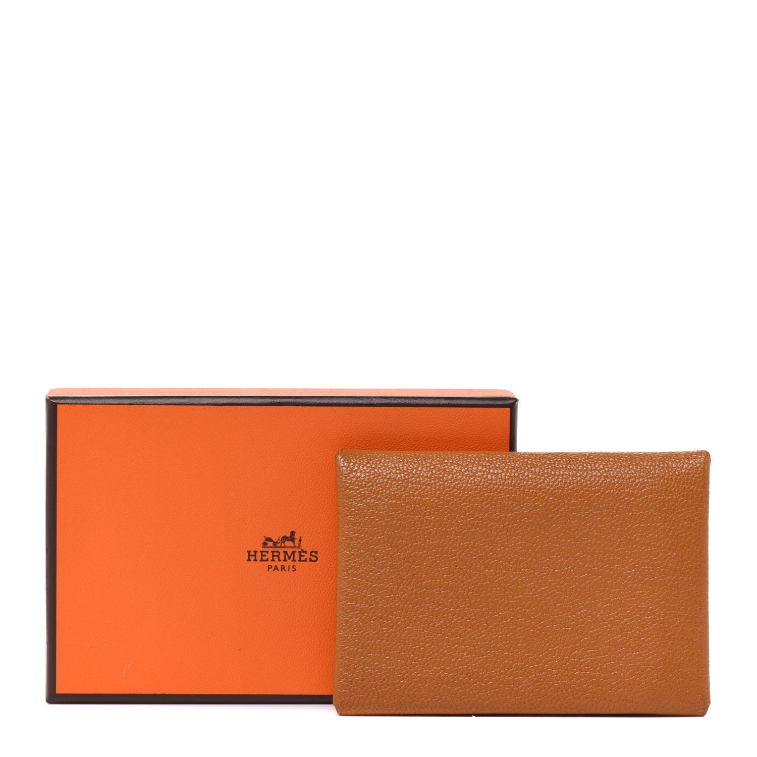 Hermes Chevre Mysore Verso Calvi Duo Card Case Caramel Rose Sakura 8 of 8