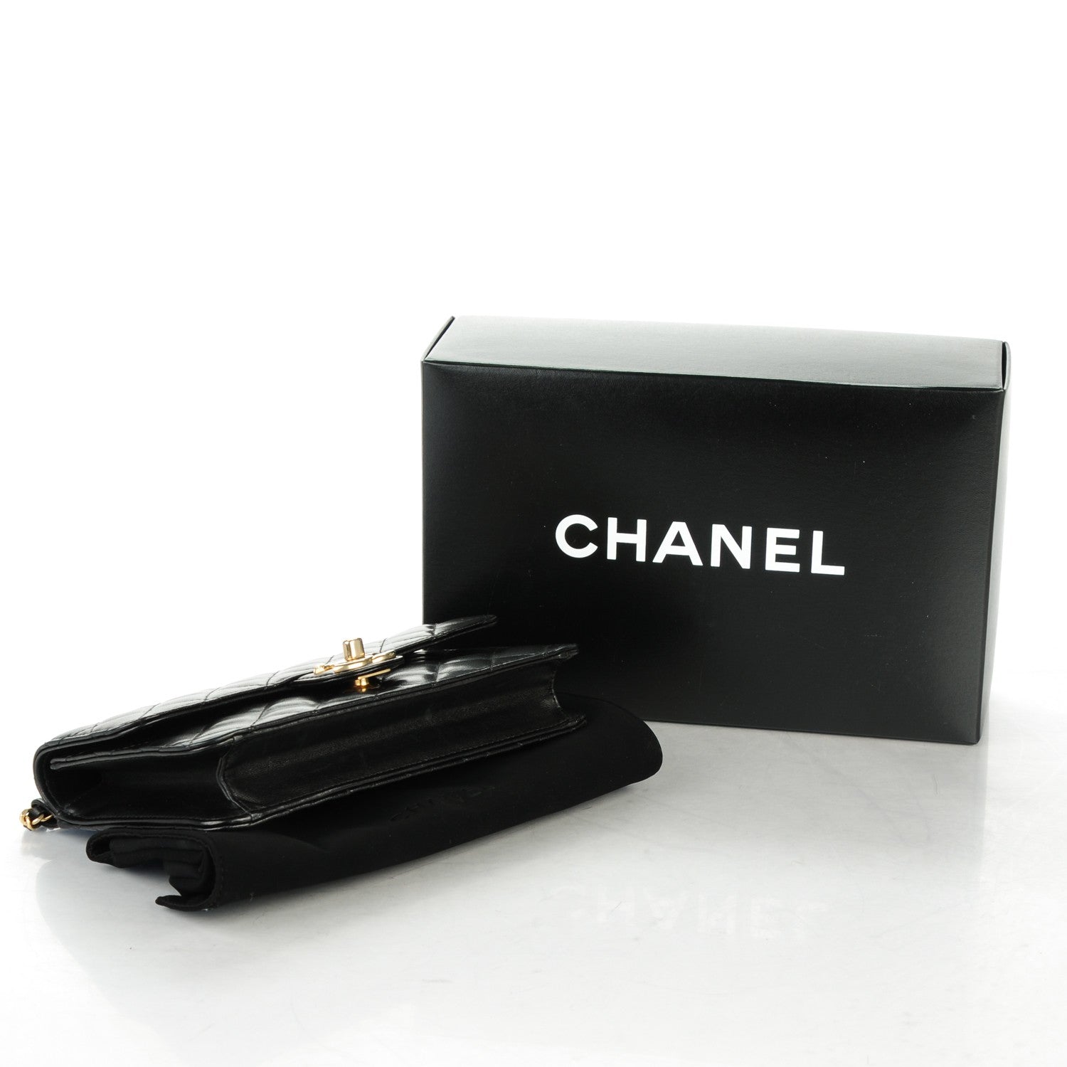 Chanel Lambskin Quilted Medium Crossing Times Flap Black 4 of 7