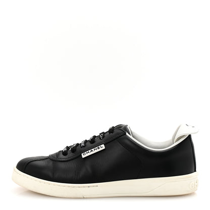 Chanel Calfskin CC Womens Sneakers 38 Black 1 of 10