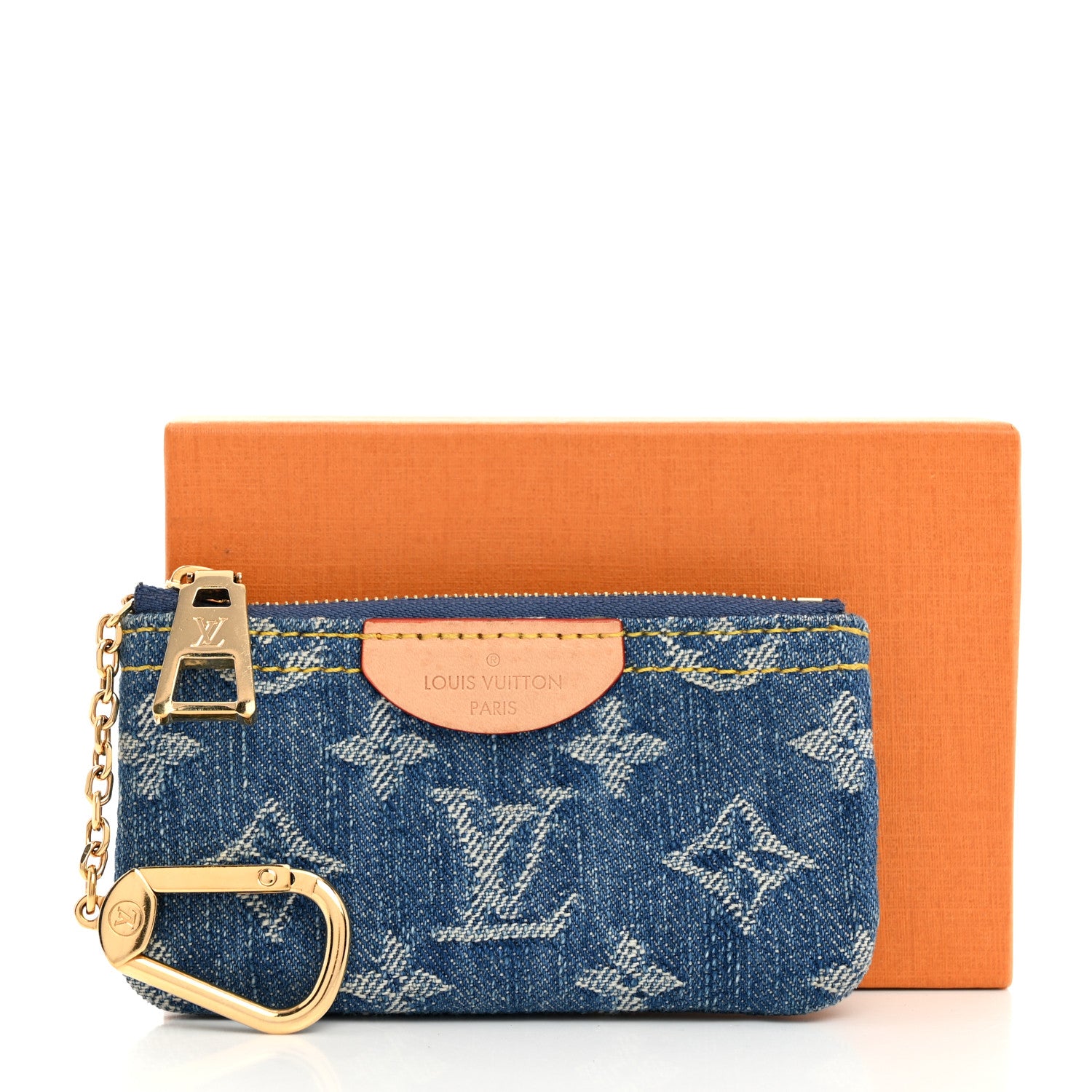 Louis Vuitton Monogram Denim Key Pouch Denim Blue 7 of 7