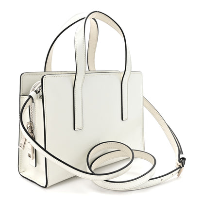 Prada Spazzolato Mini Re-Edition 1995 Double Handle Handbag White 3 of 11