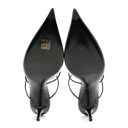 Valentino Garavani Calfskin Rockstud 60mm Wispy Mules 41 Black 5 of 9