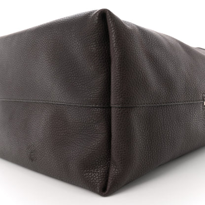 The Row Grained Saddle Calfskin Henri Bag Brunette 9 of 11