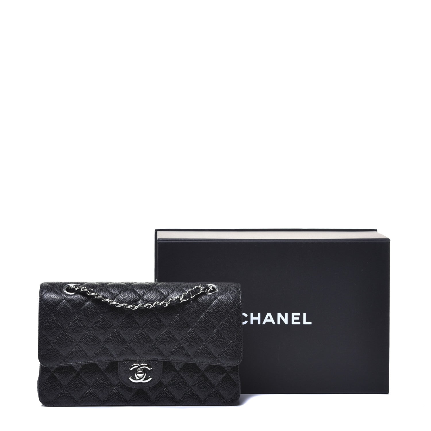 Chanel Caviar Quilted Medium Double Flap Black 10 of 10