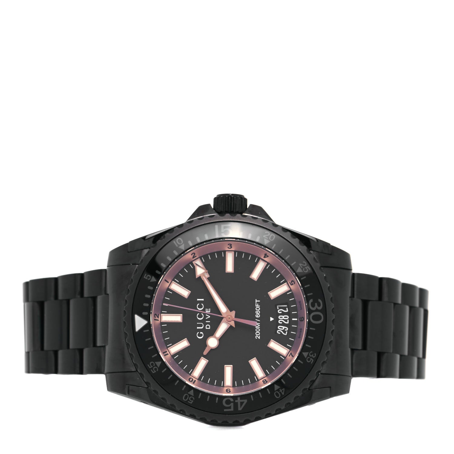 Gucci PVD Stainless Steel 45mm Dive Quartz Watch Black 2 of 5