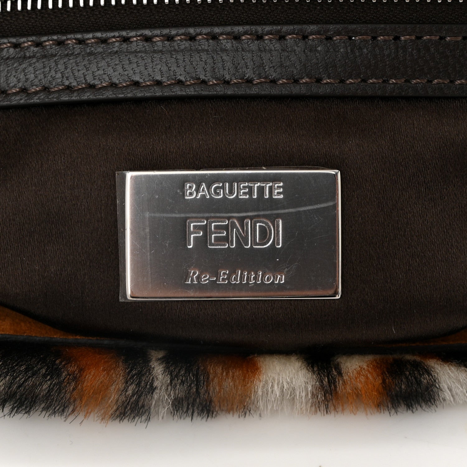 Fendi Calf Hair Leopard Print Baguette Moro 6 of 11