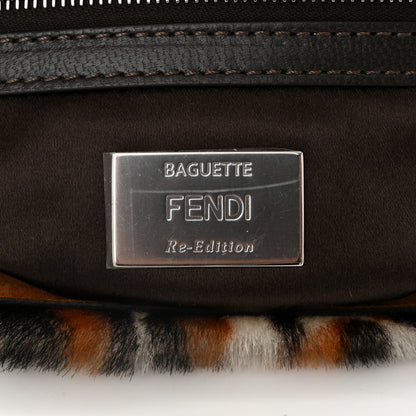 Fendi Calf Hair Leopard Print Baguette Moro 6 of 11