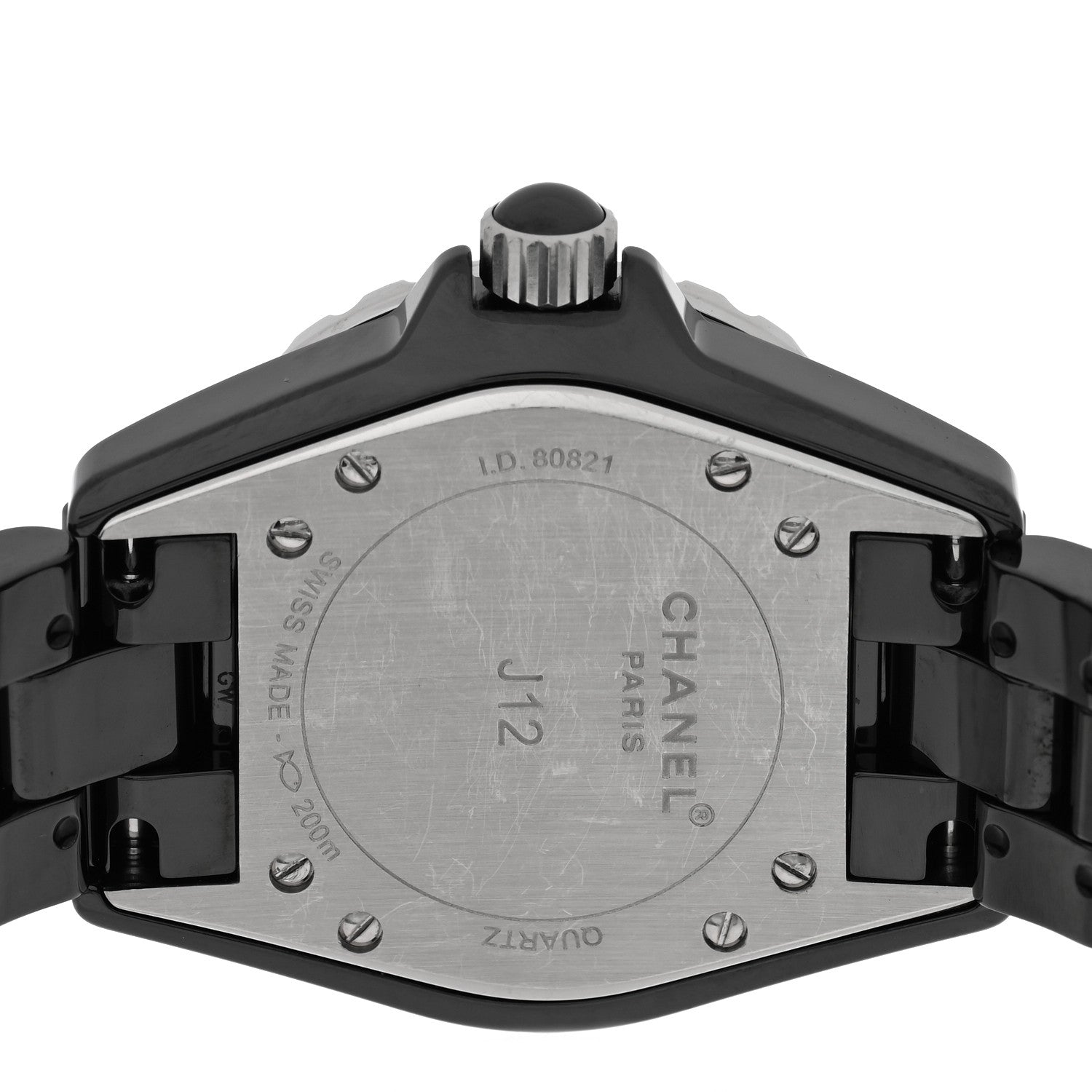 Chanel Stainless Steel Ceramic Ruby 33mm J12 Quartz Watch Black 4 of 4