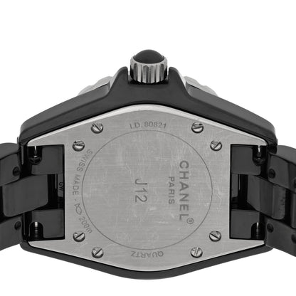 Chanel Stainless Steel Ceramic Ruby 33mm J12 Quartz Watch Black 4 of 4
