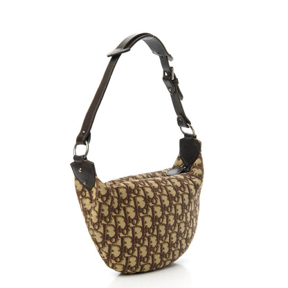 Christian Dior Monogram Buckle Hobo Brown 3 of 11